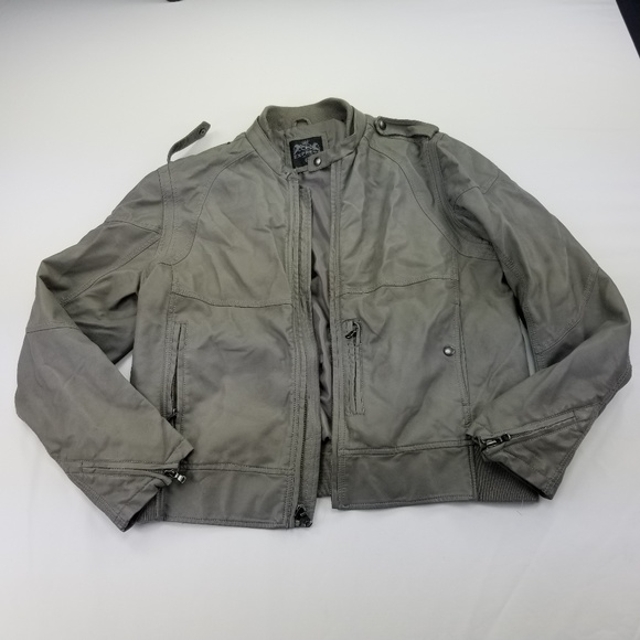 Express Other - Express Men's XL Jacket Gray Zip Front Moto mc13